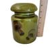 Vtg MCM 1969 LA Los Angeles Potteries Mushroom Canisters Set of 3 Rare Green HTF