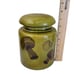 Vtg MCM 1969 LA Los Angeles Potteries Mushroom Canisters Set of 3 Rare Green HTF