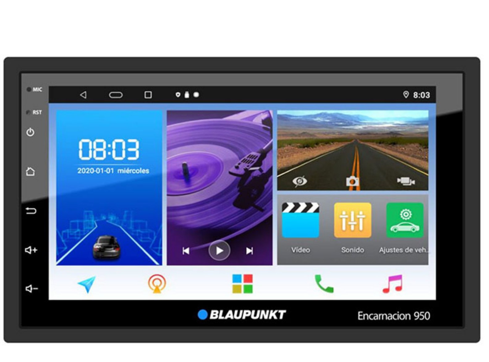 Blaupunkt 7″ Double DIN MECHLESS Fixed Face Touchscreen Receiver with Android/Ap