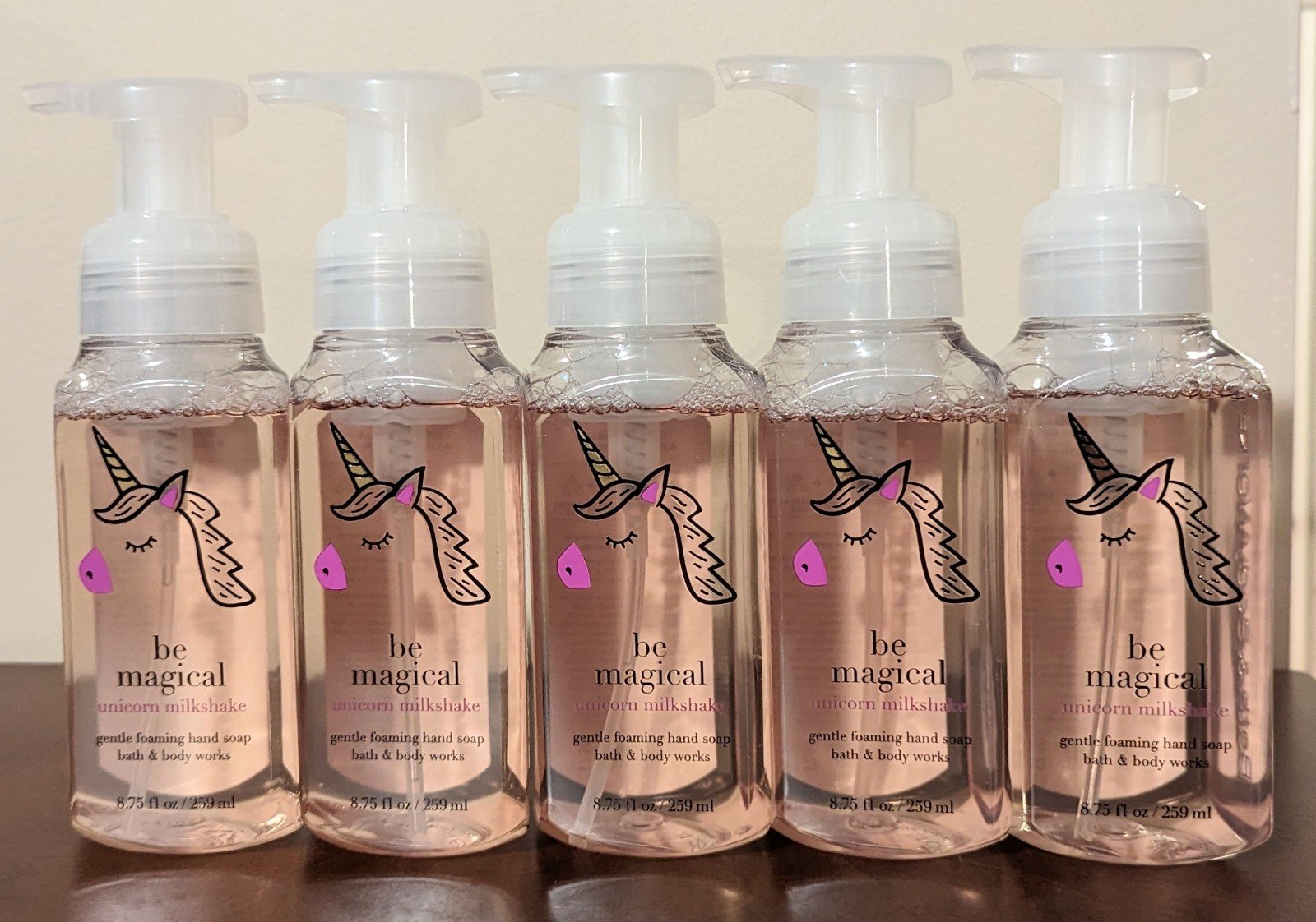 Bath And Body Works Be Magical Unicorn Milkshake Gentle Foaming Hand Soaps 5 New