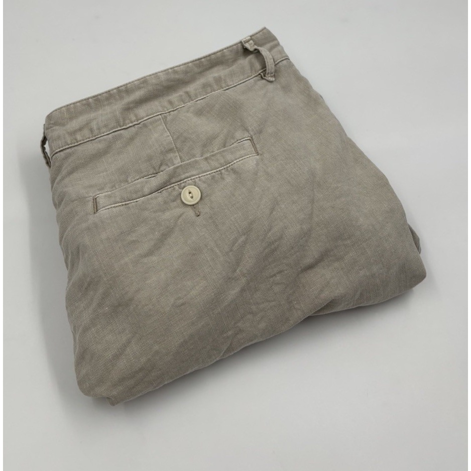 Flint and Tinder Men's 36 Cotton Linen Tan Chino Flat Front Shorts