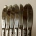 7 Vintage Cosmos Dinner Knives Rose & Stem Stainless Steel Taiwan Replacement