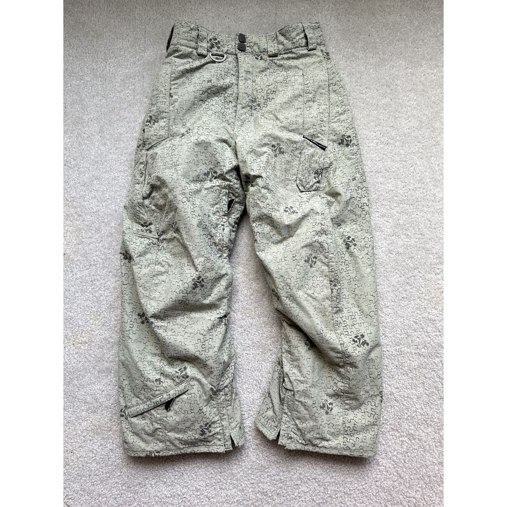 VOLCOM Thermonite Snowboard/ski Pants, Light Green, Youth Large