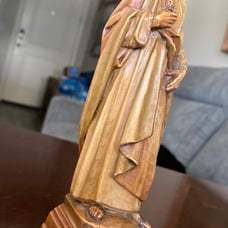 7 Tall Vintage ANRI Saint Jude Thaddeus Woodcarving Sculpture Statue
