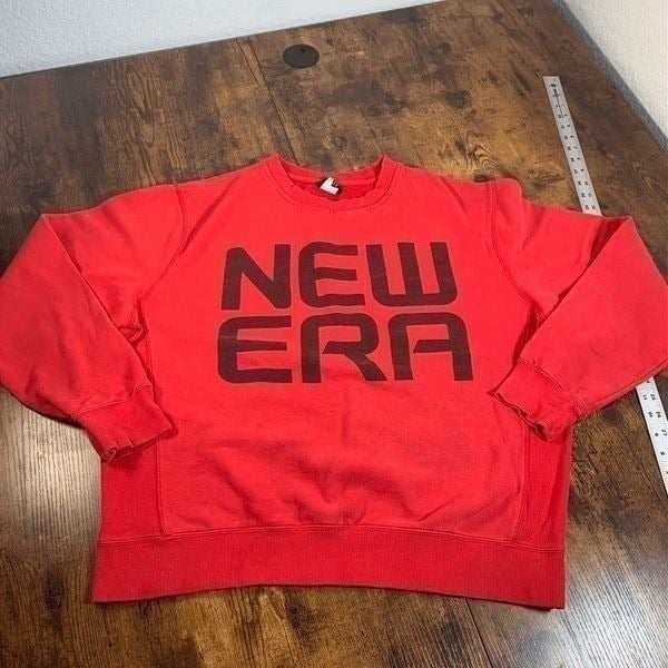 New Era Red Sweatshirt Crewneck Sz XL