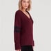 7 For All Mankind Oversized Bordeaux Collegiate Sweater