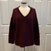 7 For All Mankind Oversized Bordeaux Collegiate Sweater