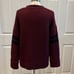 7 For All Mankind Oversized Bordeaux Collegiate Sweater