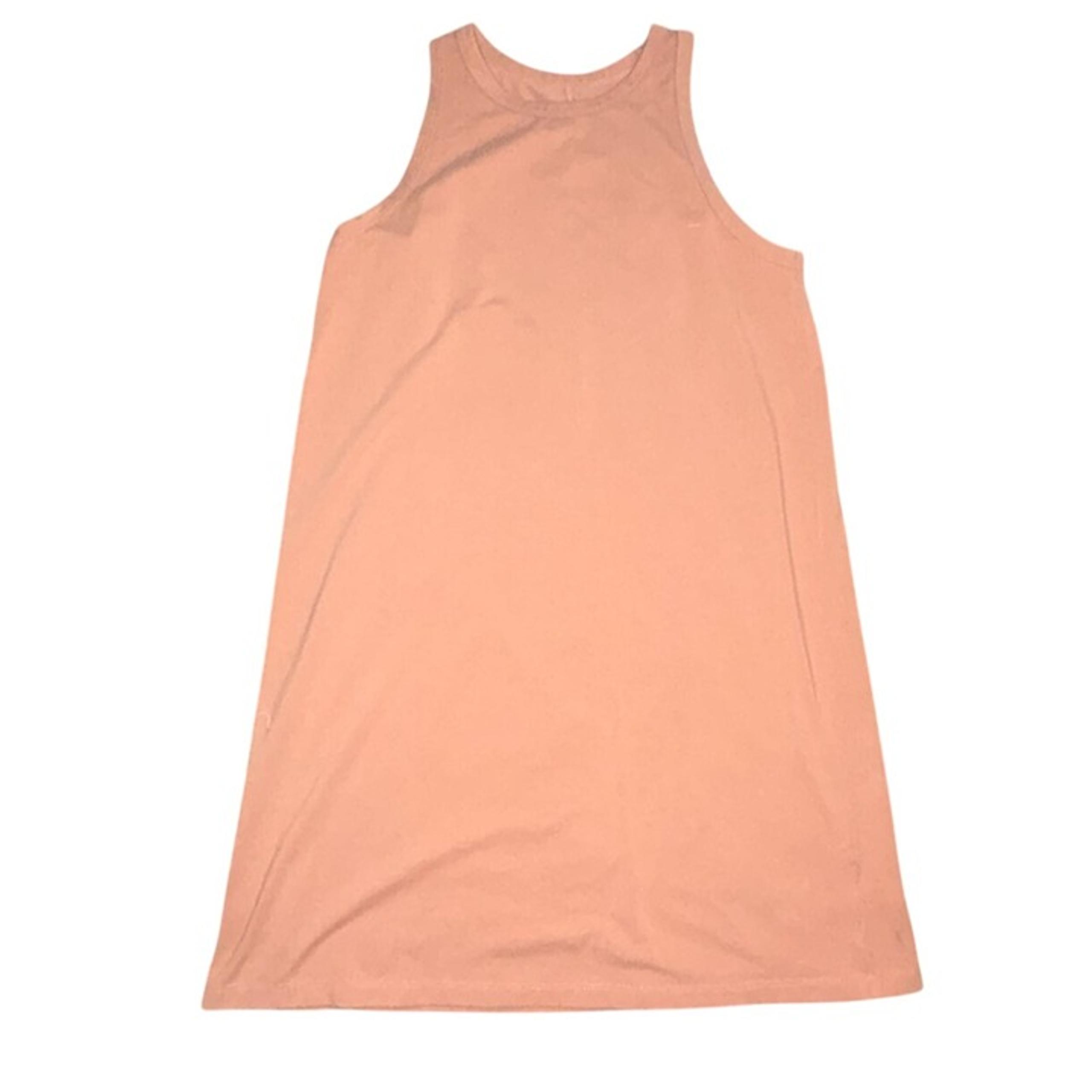 A New Day Womens Knee Length Tank Top Dress-Tan/Orange-Size Large-GUC