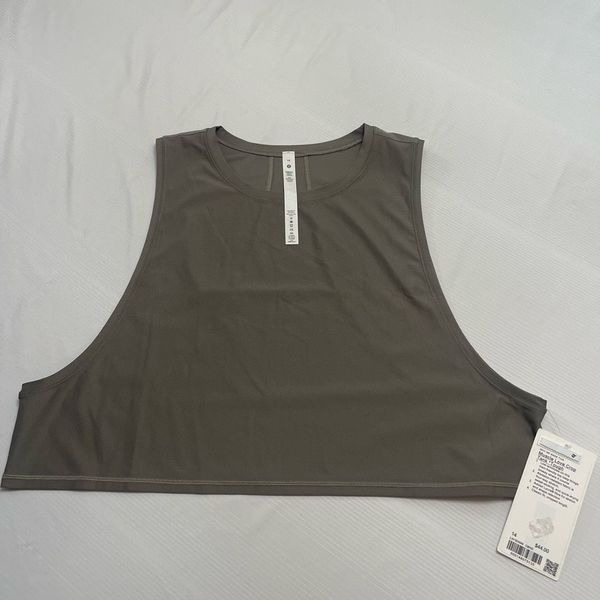 NWT Lululemon Muscle Love Crop Tank Tough Dark Olive Green Size 14 New