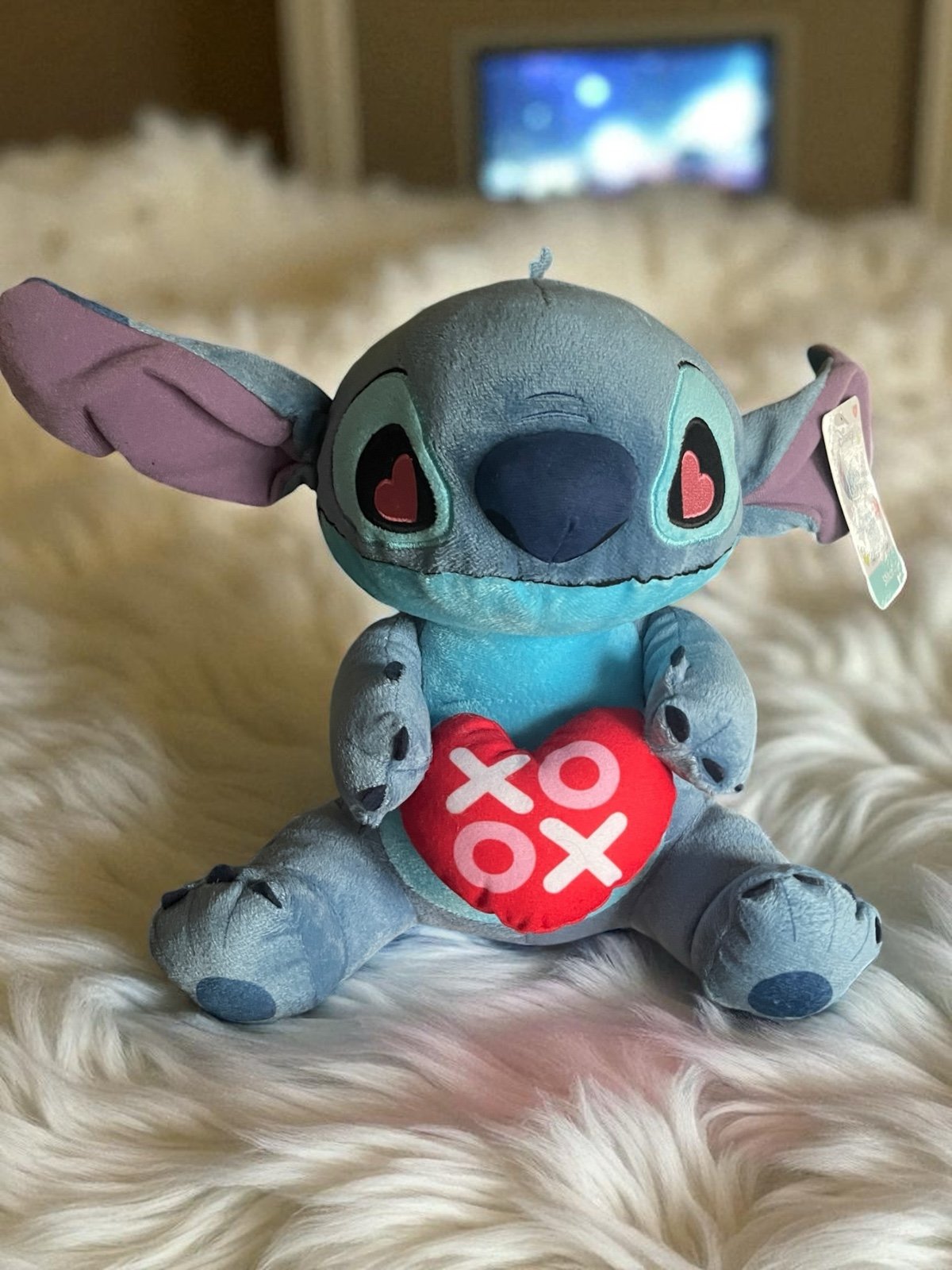 Disney Lilo & Stitch Valentine’s Day Plush 12” Stitch with XO Heart –Collectible