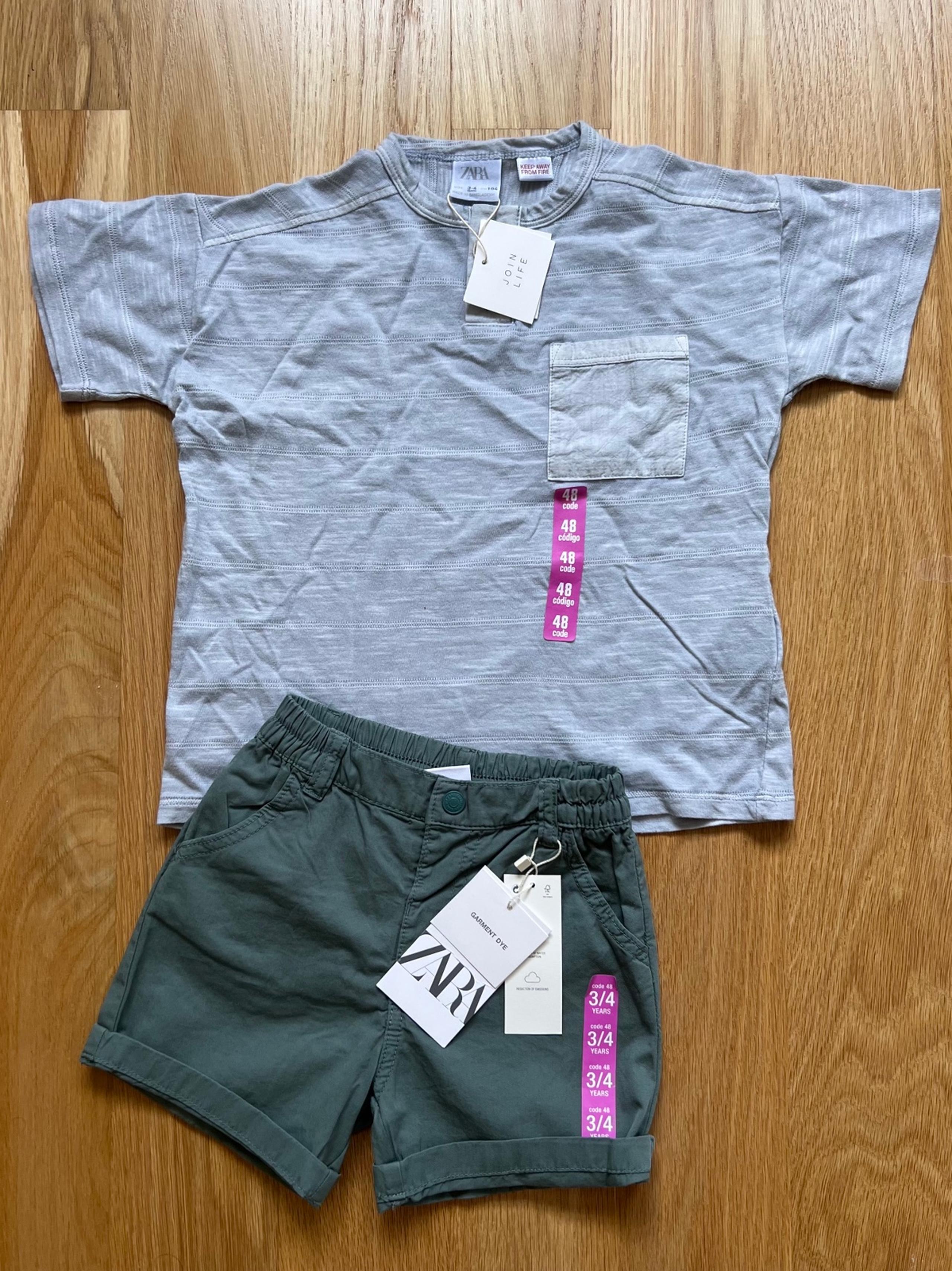 Zara Kids Toddler Set T-shirt and Shorts Size 3-4 years