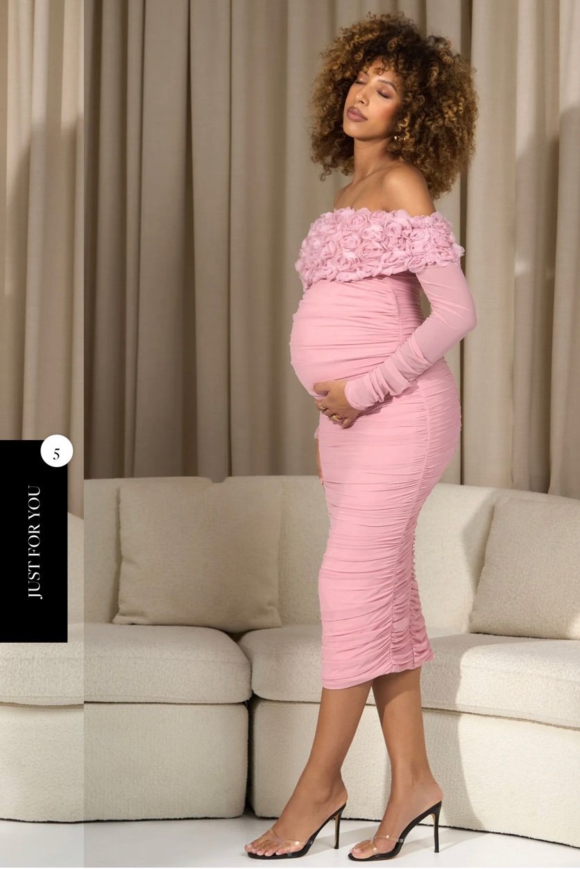CLUB L LONDON Maternity Midi Dress