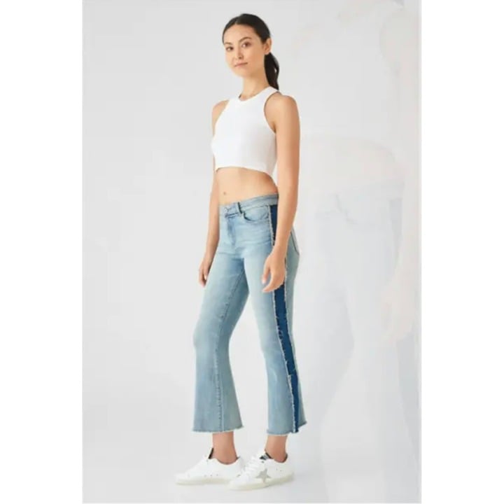 New DL1961 Women's Bridget Cropped In Alameda Light Blue Denim Jeans Size 27