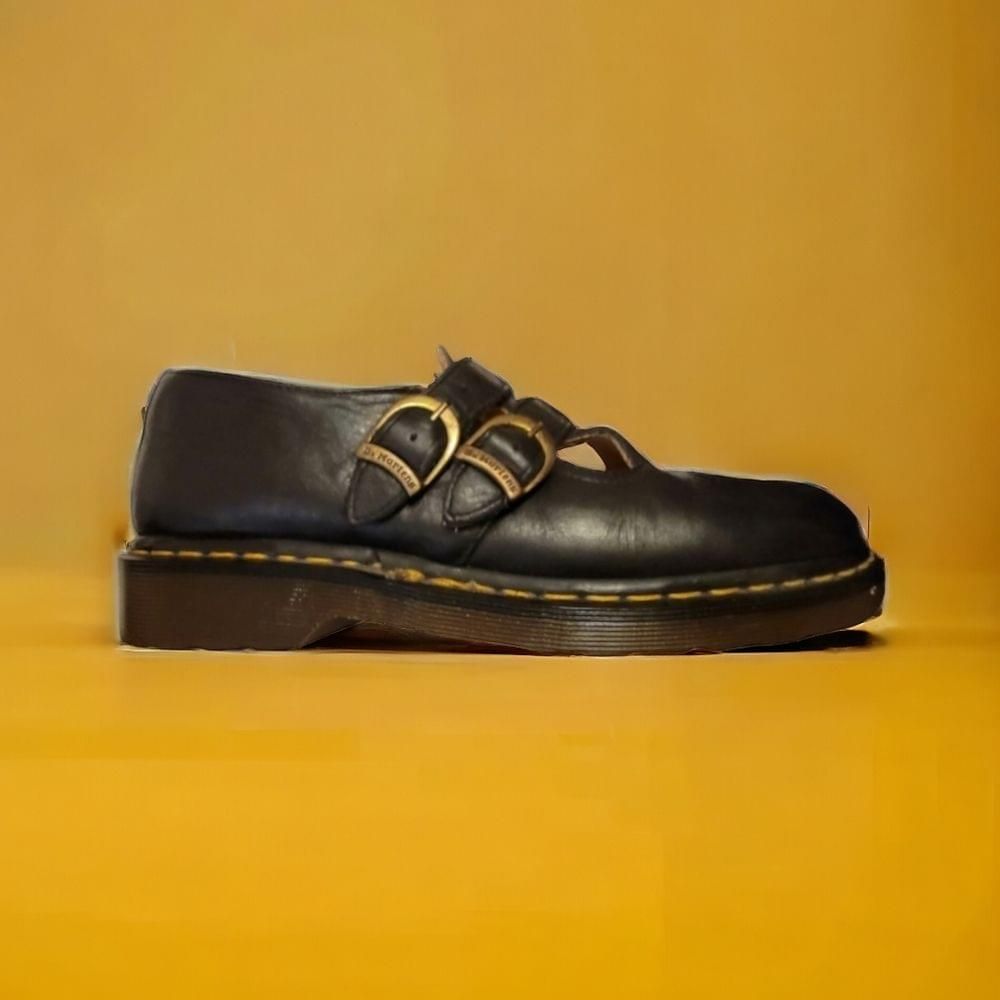 Dr Martens VTG Made In England Black Leather Mary Jane's