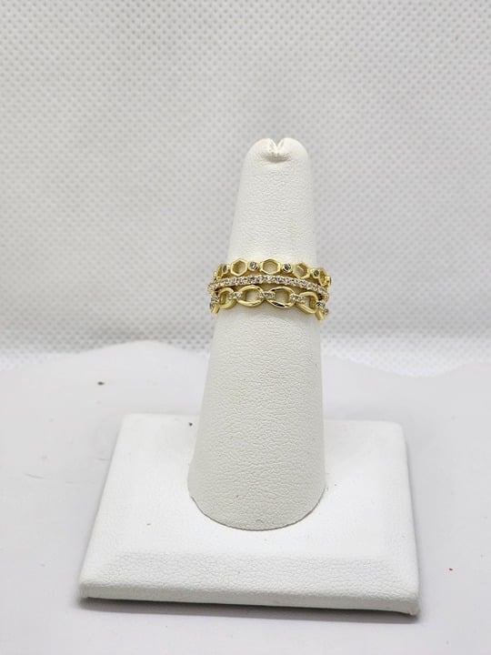 Brand New Sterling Silver 925 3pc Multi Design Ring