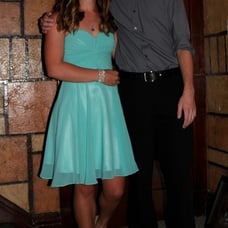 Teal Homecoming Dress