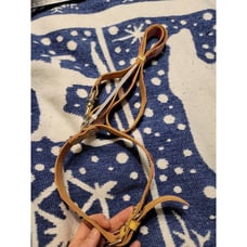 Bombay Duck Real Leather Tan Dog Collar And Leash Hearts