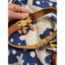 Bombay Duck Real Leather Tan Dog Collar And Leash Hearts