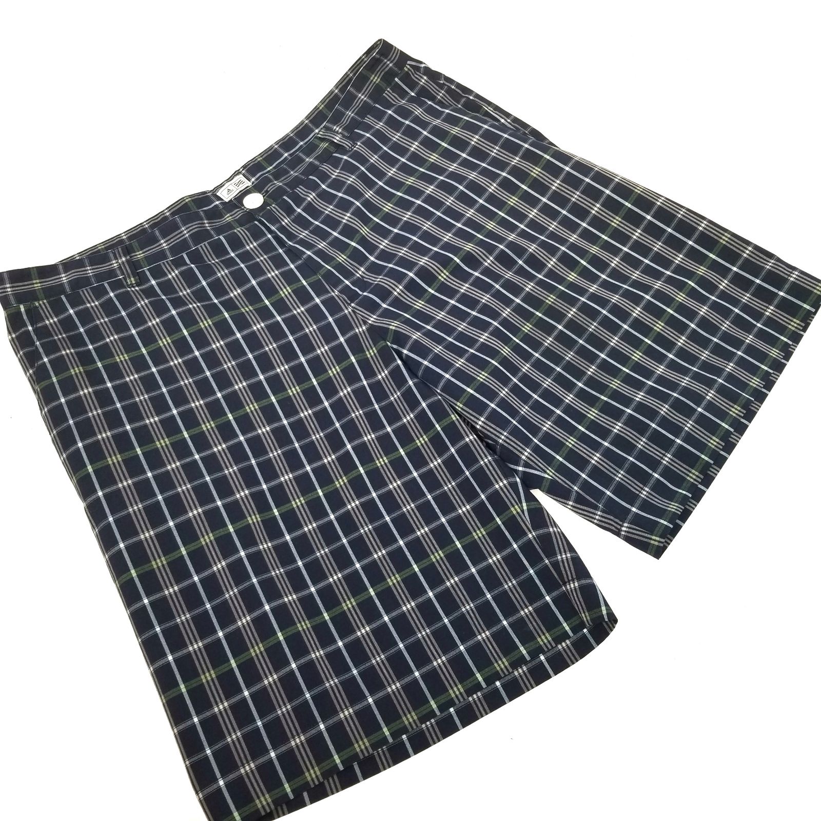 Adidas Blue Scotch Plaid Mens Golf Short