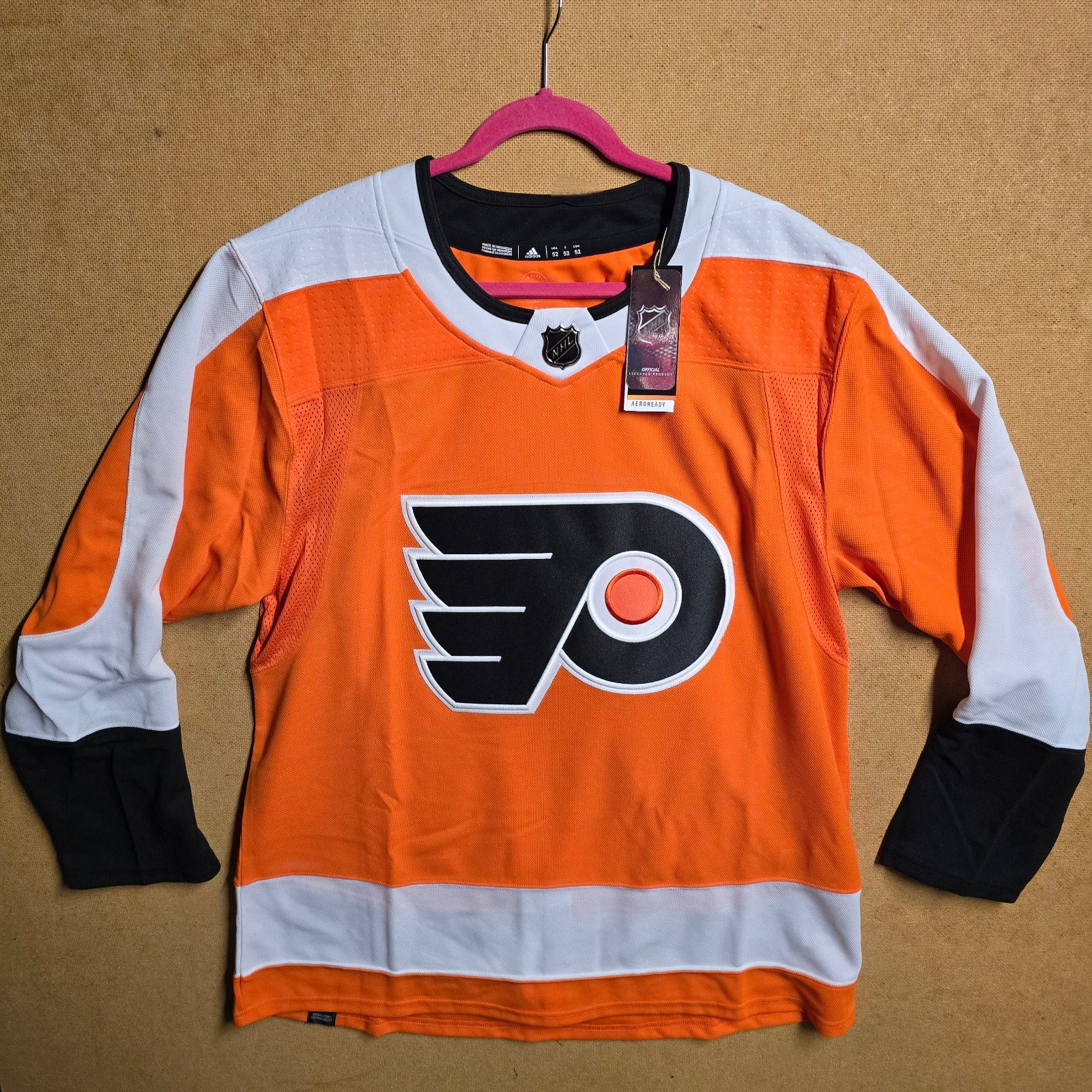 Philadelphia Flyers size 52 L Adidas Authentic Hockey Jersey home NHL 2022