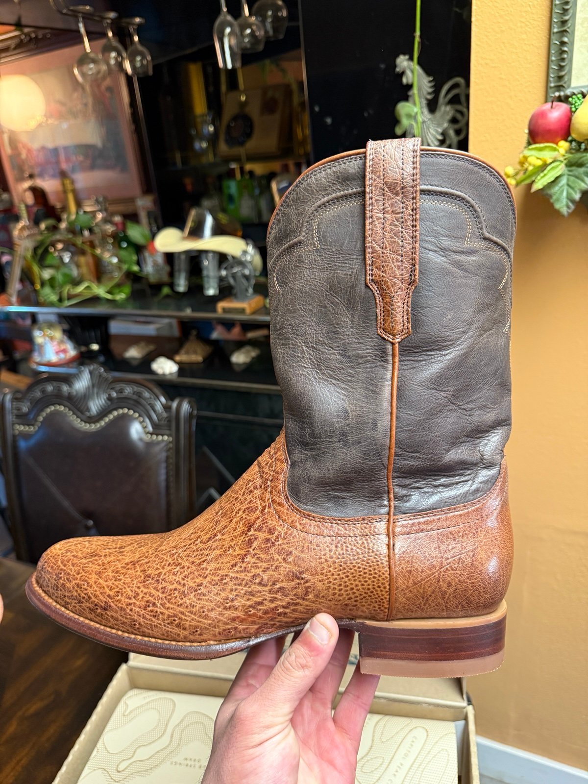 Tecovas RUSSET SMOOTH OSTRICH sz 11 D (new)