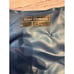 Peter Domenie latex peplum top with latex lace trim blue metallic size large