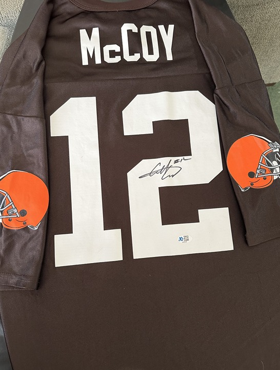 COLT MCCOY CLEVELAND BROWNS SIGNED CUSTOM JERSEY - AUTOGRAPHED W/QR COA 608