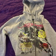 Ed hardy zip up hoodie