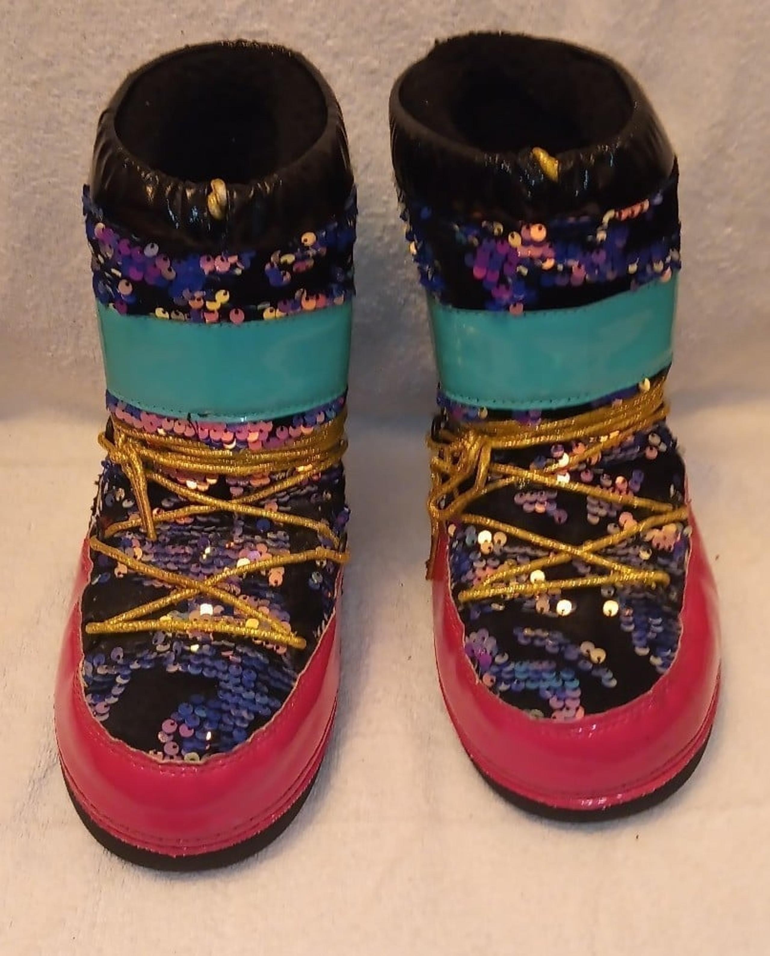 Cape Robbin Multi Color Sparkle/Glitter Boots Women's Size 7