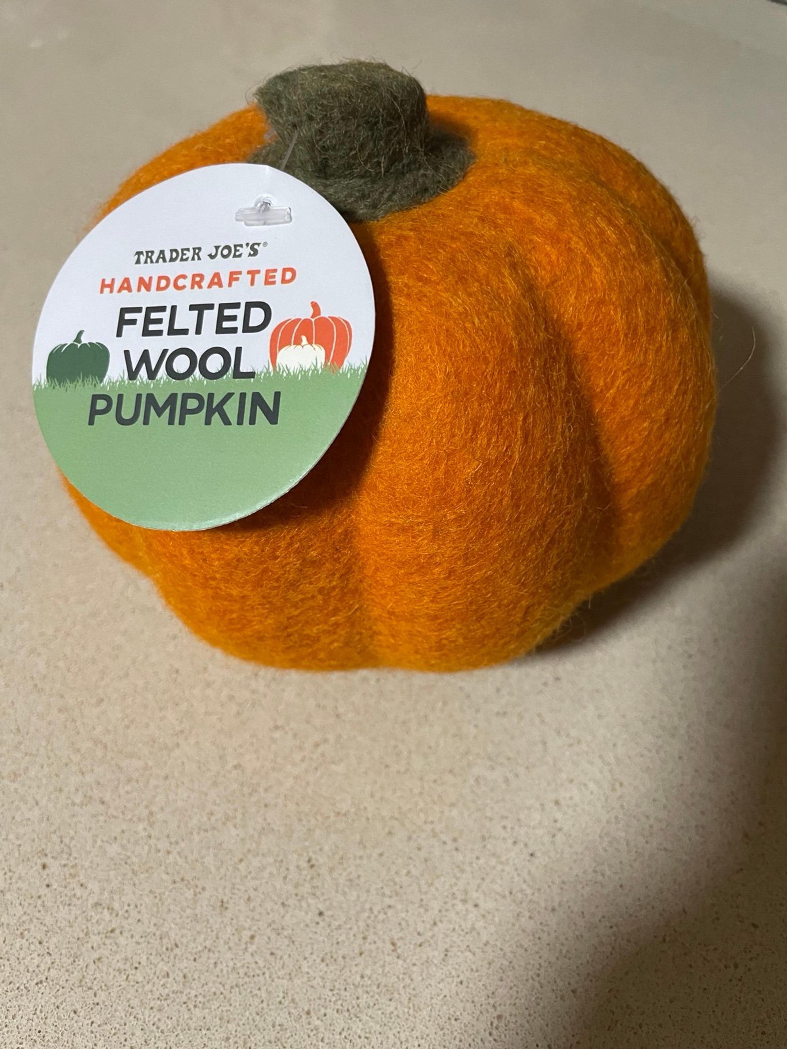 Felted wool pumpkin