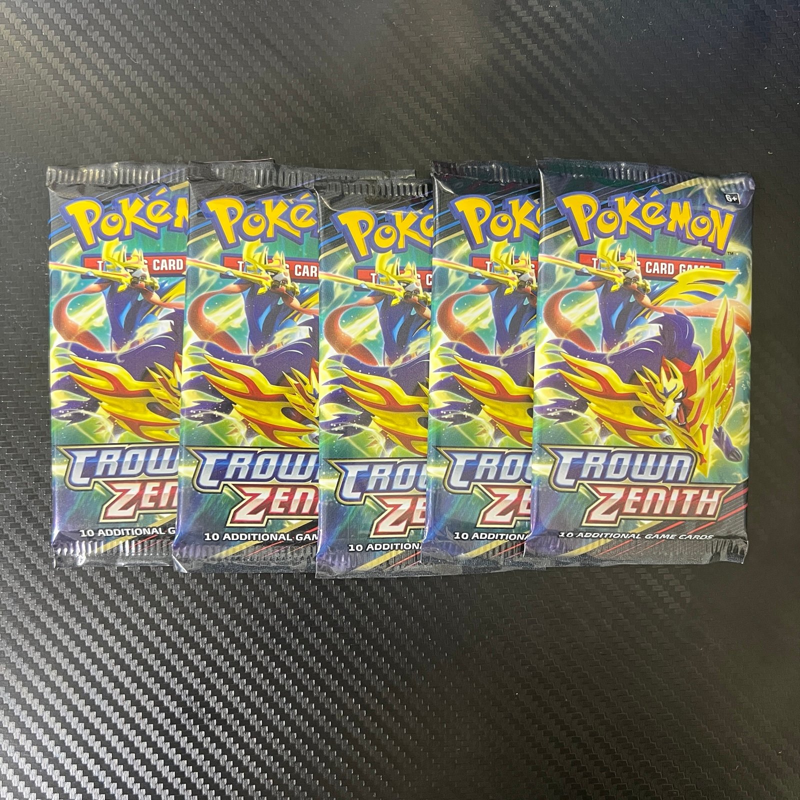 Pokemon TCG Sword & Shield 5x Crown Zenith Booster Packs NEW!