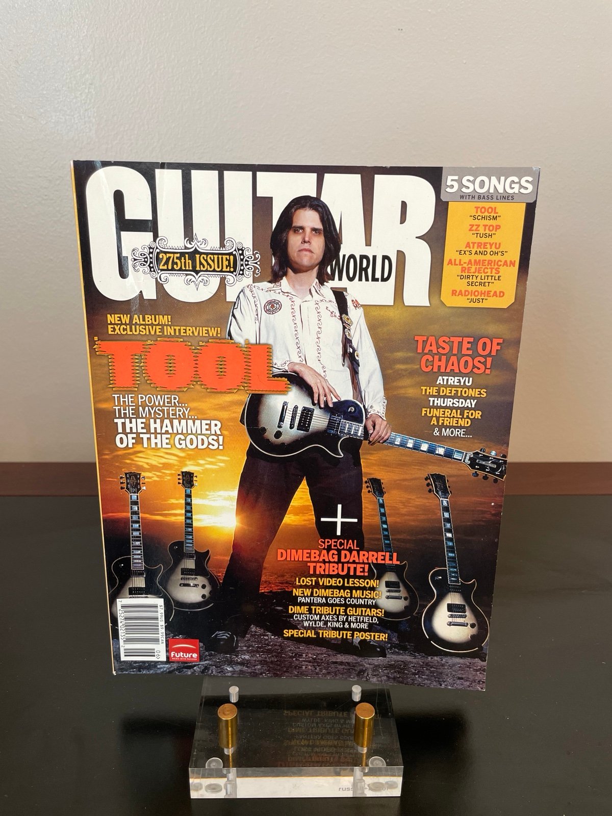 Guitar World Magazine TOOL Adam Jones Cover Dimebag Darrell Tribute + Poster