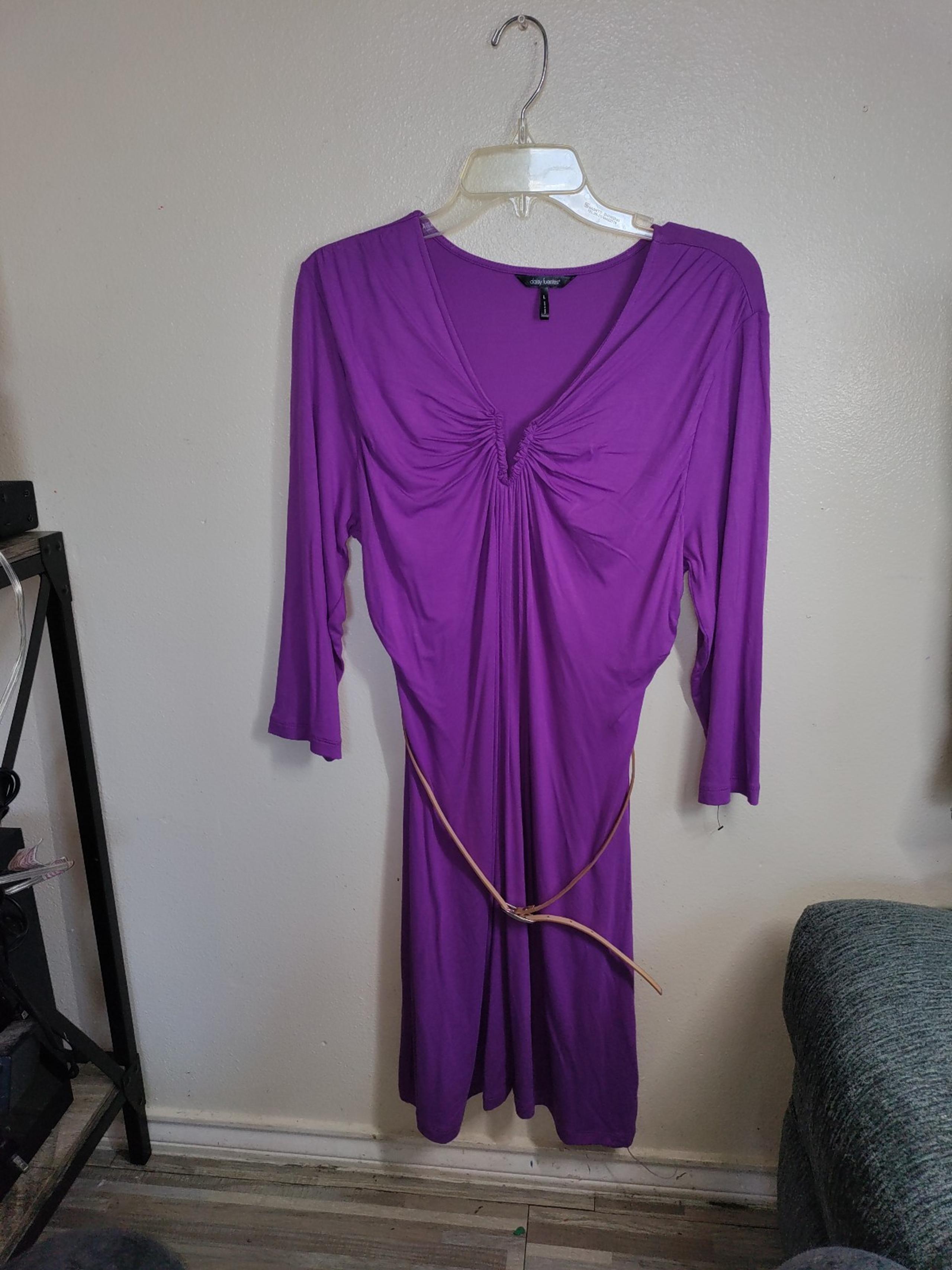 Daisy Fuentes purple dress L
