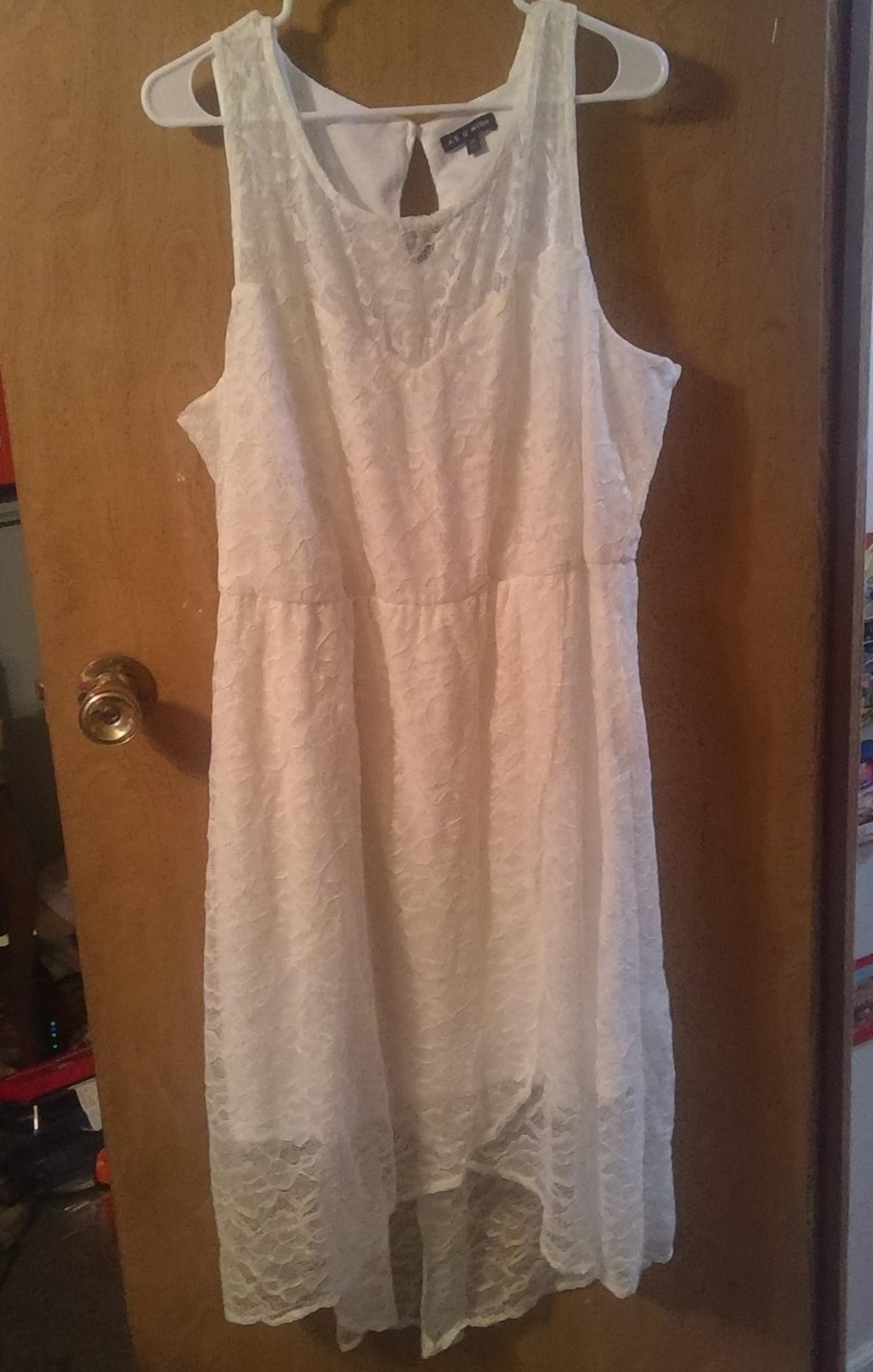 As U Wish high-low white lace dress