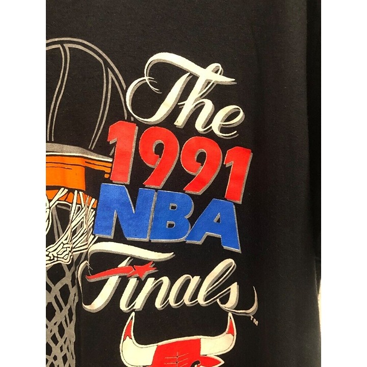 Rare VTG Black Men's Size L - Chicago Bulls 1991 NBA Finals