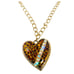 Betsey Johnson Crystal Leopard Puffy Heart Pendant Necklace 21 STATUS