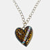 Betsey Johnson Crystal Leopard Puffy Heart Pendant Necklace 21 STATUS