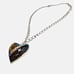 Betsey Johnson Crystal Leopard Puffy Heart Pendant Necklace 21 STATUS