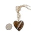 Betsey Johnson Crystal Leopard Puffy Heart Pendant Necklace 21 STATUS