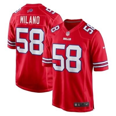 Matt Milano Buffalo Bills Nike Alternate Game Jersey Medium - Red - Replica