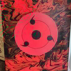 Sharingan Acrylic Paint Pour