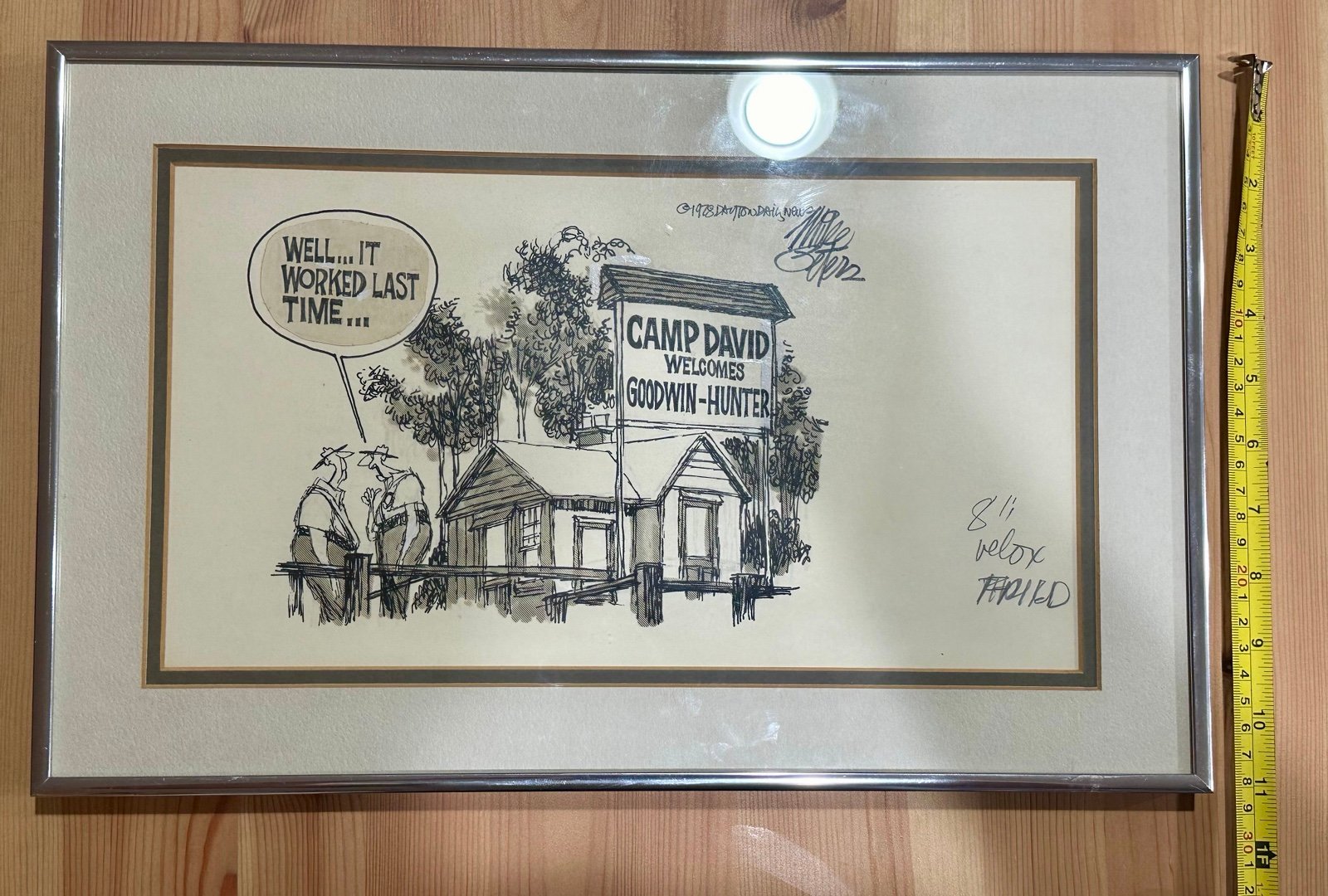 Original newspaper cartoon drawing Dayton Daily News 9/22/78