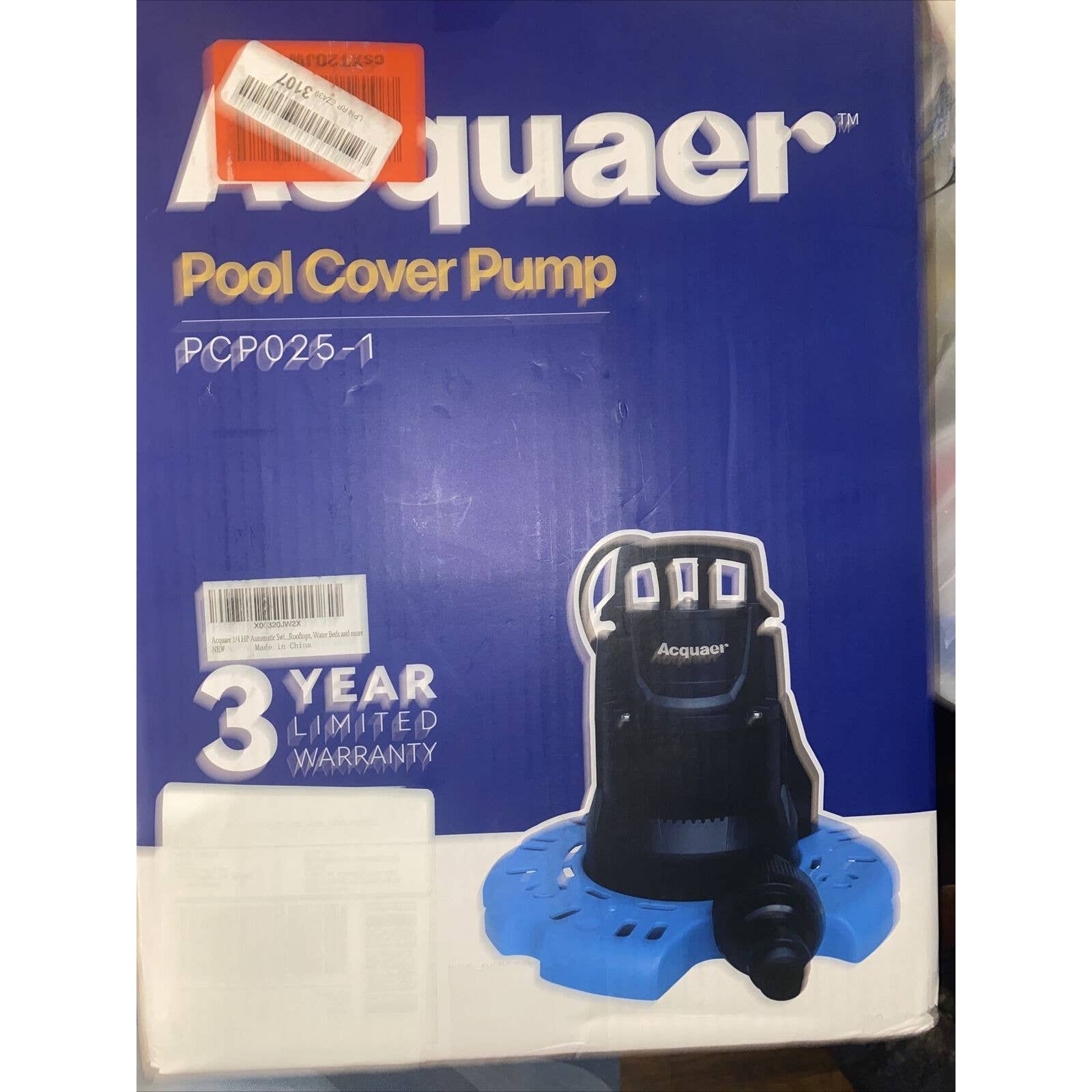 Acquaer Pool Cover Pump PCP025-1 New
