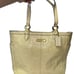 Coach Cream & Pink Patent Leather Signature Embossed Tote/Shoulder Bag VGUC/GUC