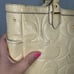 Coach Cream & Pink Patent Leather Signature Embossed Tote/Shoulder Bag VGUC/GUC