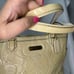 Coach Cream & Pink Patent Leather Signature Embossed Tote/Shoulder Bag VGUC/GUC