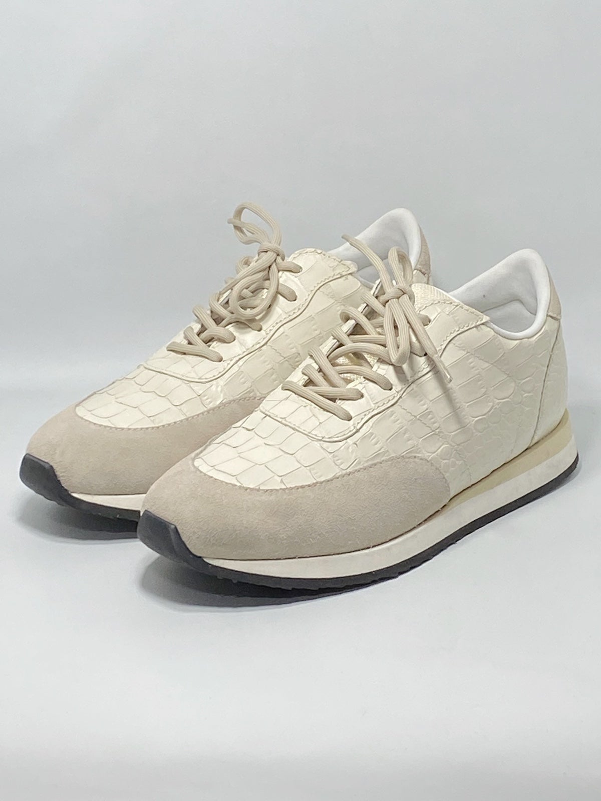 Giuseppe Zanotti Braky Crocodile-Embossed Leather Runners size 42