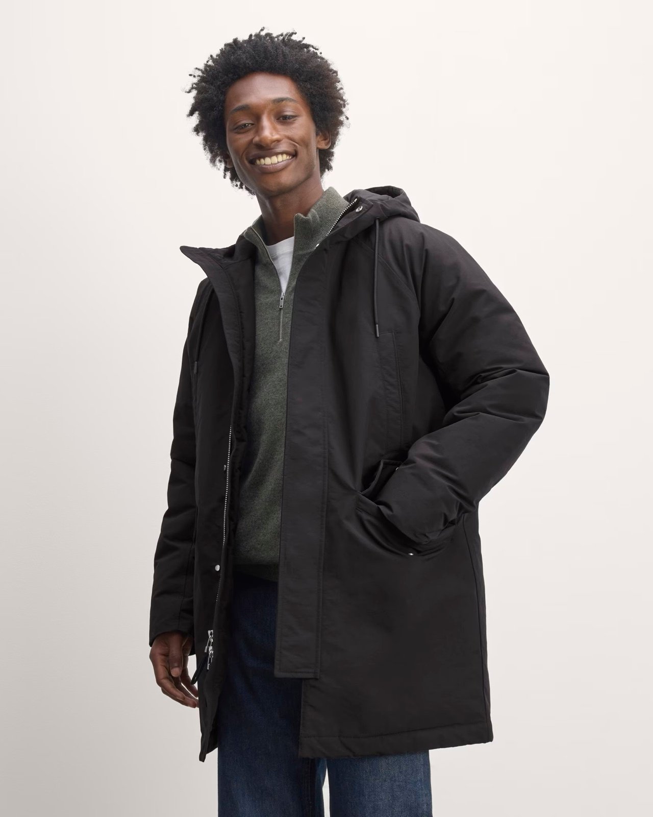 The Parka JACKET (BLACK) - EVERLANE : Brand New with Tags Size L, Retail 278+