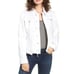 Blank NYC White Distressed Fringe Women's Denim Jacket Size L